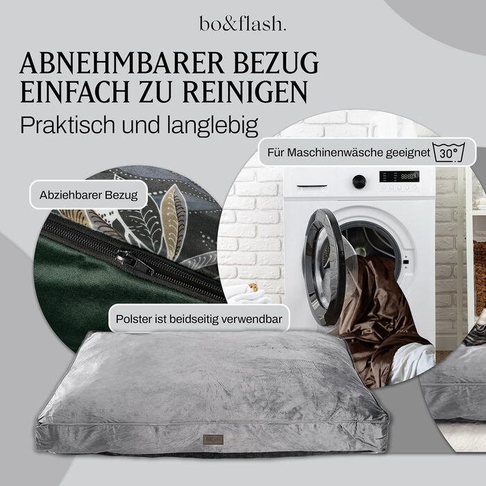 Килимок для собак Madison Dark Grey M – зручний та стильний лежак для собак преміум-якості з водонепроникним чохлом