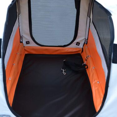 Причіп для собак PapilioShop Argo - великий, для собак S-M-L, зелений/помаранчевий