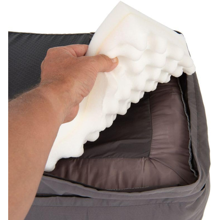 Ортопедичний лежак для собак Zooplus | Лежанка з Memory Foam | М'який матеріал, високий борт | З плюшевою подушкою (S-L, 75x50x25 см)