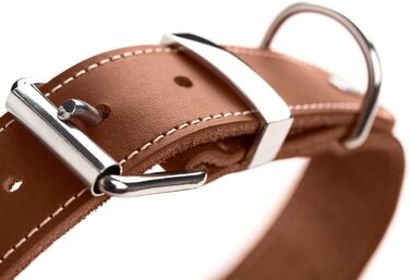 Нашийник для собак HUNTER AALBORG SPECIAL, шкіряний, міцний, комфортний, розмір M (55 см), колір cognac