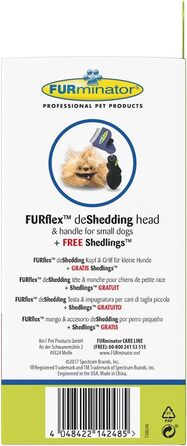 FURminator FURflex для собак маленьких порід: щітка для видалення підшерстка та іграшка для грумінгу