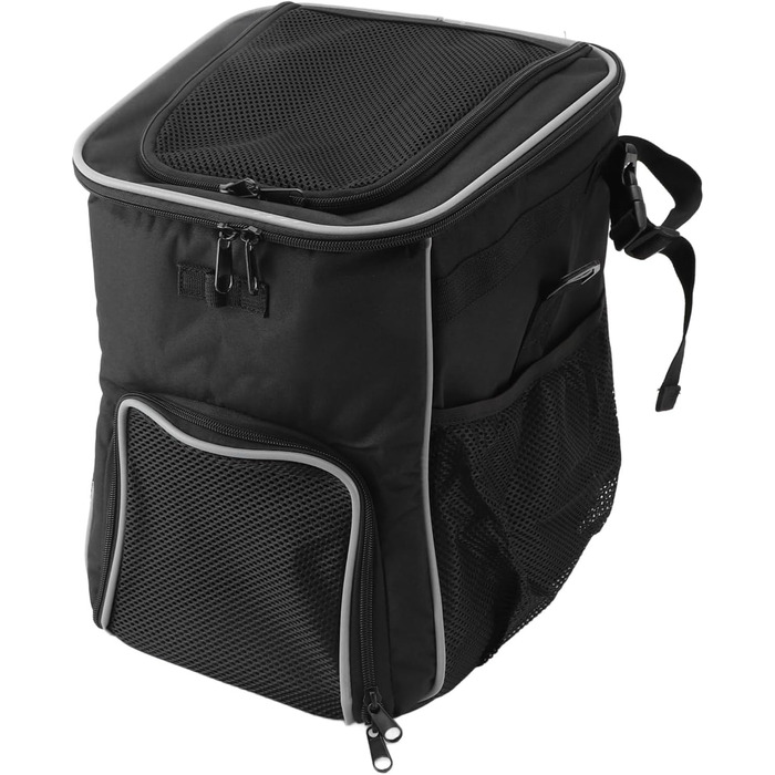 Велосипедний переносник для собак, водонепроникний рюкзак-переносник, зручний та дихаючий, для активного відпочинку (BLACK)