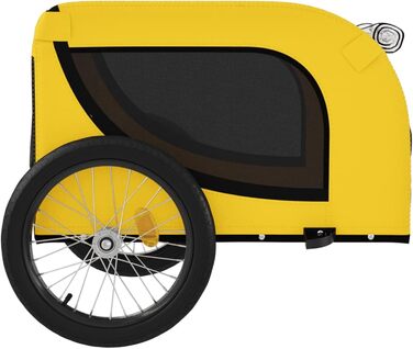 Ферштрайт Причіп для велосипеда, переноска для собак, вантажний причіп, 45 кг, Oxford-Gewebe, 136 x 69 x 73.5 см, жовтий