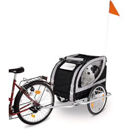 Підстилка для собак Karlie Doggy Liner Paris De Luxe Teflon®, сіро-чорна, розмір L (148x90x88 см)