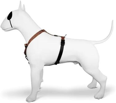 Шлейка для собак MORSO® H, 5-точкове регулювання, жовто-оранжевий/чорний, розмір M