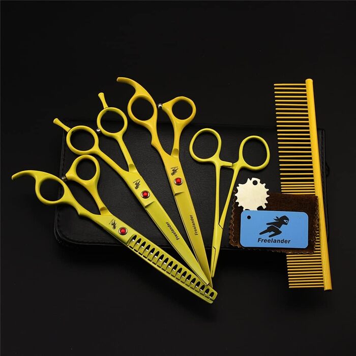 Набір професійних ножиць для грумінгу домашніх тварин 7.0 дюймів (3 предмети)