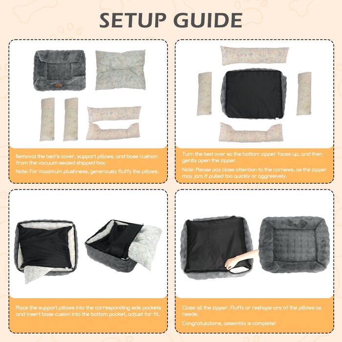 Крісло-лежанка для собак та котів Nobleza, 55x45x20 см, м'яке, знімний чохол, антиковзаюче дно