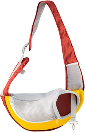 PETCUTE Сумка-кенгуру для собак, переноска для цуценят, червона (M)