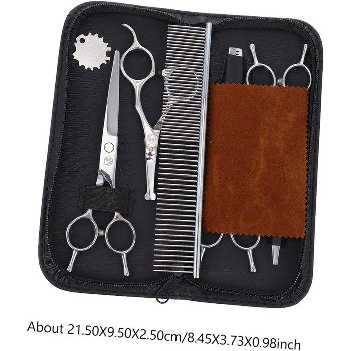 Набір професійних ножиць для грумінгу тварин з нержавіючої сталі