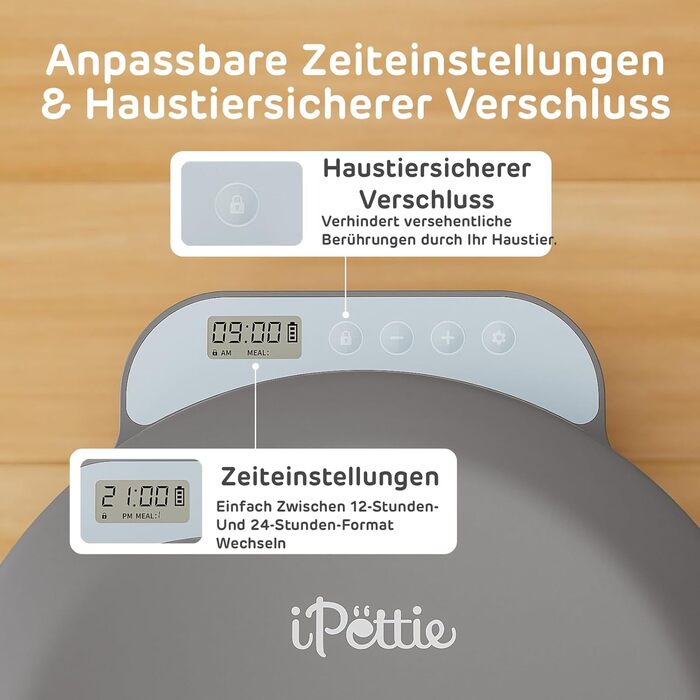 Автоматичний дозатор корму для котів iPettie Zharko - 4 відділення, таймер, охолоджуючі пакети, легко мити