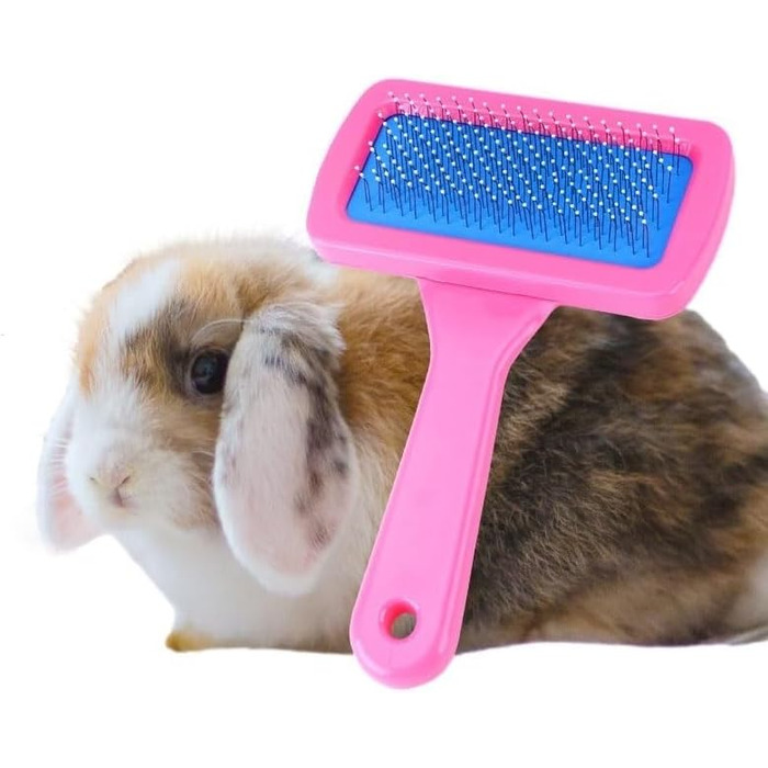 Бурштук для догляду за шерстю котів з довгим хутром, щітка для собак та котів, гребінець для котів, щітка для догляду за тваринами, для кошенят, кроликів, інструмент для видалення шерсті, масажна чистка, рожевий колір