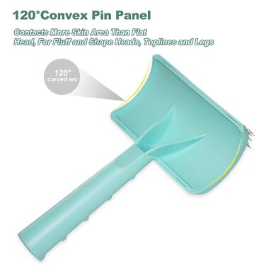 Щітка для собак з довгим волоссям, для котів та собак з довгою та короткою шерстю, масажна щітка для догляду за шерстю (зелена)