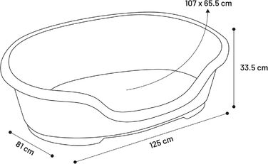 Ліжко для домашніх тварин Flamingo Domus Chocolat 110/125 см