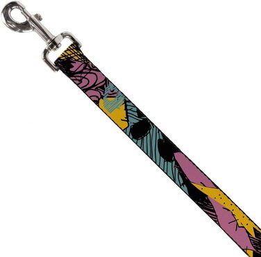 Повідок для собак Buckle-Down Nightmare Before Christmas Sally, патчворк, 122 см, 3,8 см