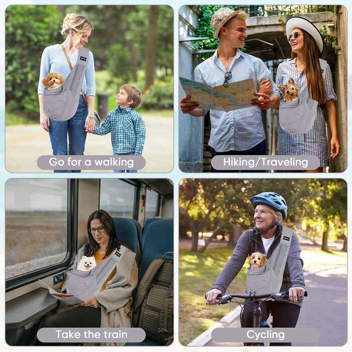 NATUYA Сумка-переноска для собак – легка та зручна, дихаюча сітчаста сумка для цуценят до 7 кг, сумка на блискавці, регульований ремінь для подорожей та прогулянок без рук