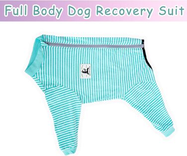 Боді для собак після операції: великі та середні породи, з блискавкою, альтернатива нашийнику, захист від слини (3XL, блакитний)