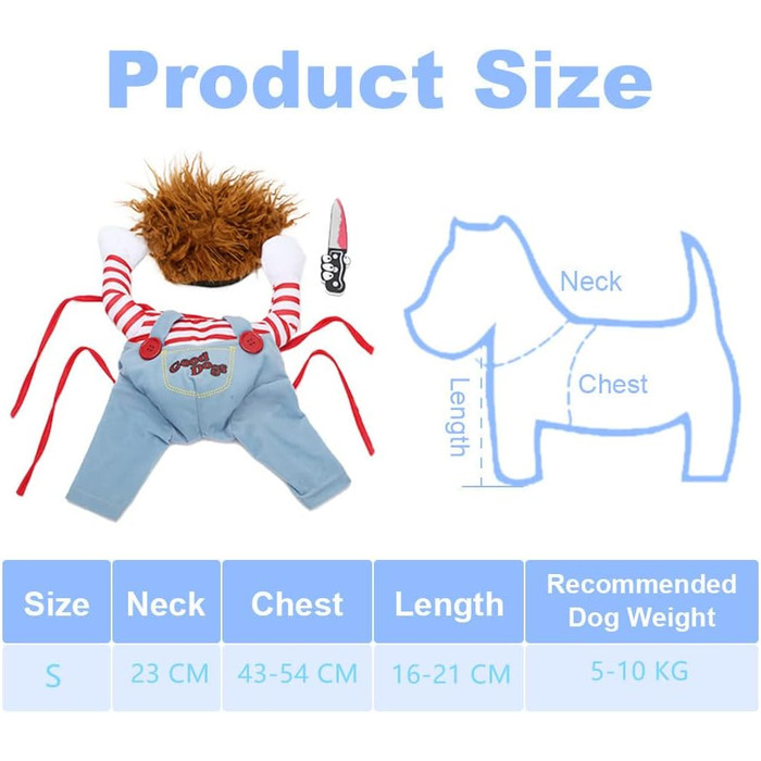 Костюм на Хелловін для собак, карнавальний костюм для домашніх тварин, вечірній набір для рольових ігор, костюми для собак, червоний (S)