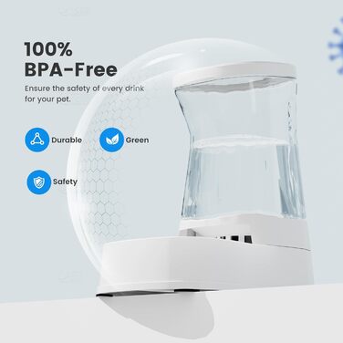 Автоматичний диспенсер для води для котів та собак Gardner 3.85L, без електроенергії, BPA Free, для середніх та великих тварин