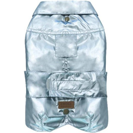 Водонепроникний дощовик для собак Croci Montreal, розмір спини 35 см, підкладка з флісу, регульований з гумкою та отвором для повідка та шлейки, перламутровий колір (65 см, 1 шт.)