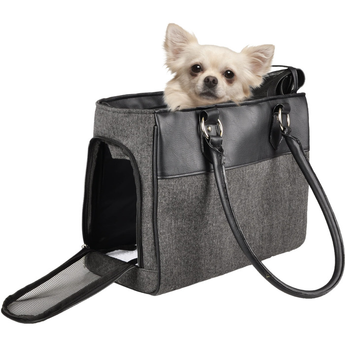Трансформер для собак Lior Grau: сумка-переноска, 45x19x29 см, текстиль, вентиляція, безпечна