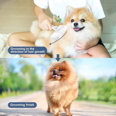 Зубна щітка для грумінгу собак та котів, щітка для вичісування шерсті - видаляє підшерсток, ковтуни та спутане волосся. Білий колір