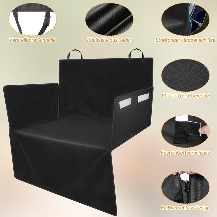 Захист для багажника автомобіля для собак, стежка з боків та захист краю багажника, лежанка для собак у багажник, водонепроникна та стійка до подряпин, універсальна ковдра для багажника автомобіля