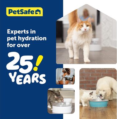 Автоматичний фонтан для котів і малих собак PetSafe Viva, 1,8 л, тиха помпа, фільтр, легке очищення, для дому