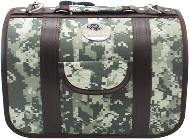 Сумка-переноска для собак, котів та інших тварин BPS, тканинна, розмір M, камуфляж (43.5x25x25 см)