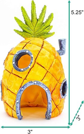 Декорації для акваріума SpongeBob: Ананас, дім Сквідварда, Красті Краб, фігурки з полімерної смоли, декор для акваріума та тераріуму
