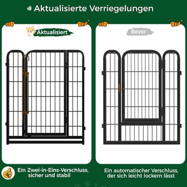 Вольєр для собак Yaheetech 8-секційний, 80 см, для квартири та саду, збірка без інструментів