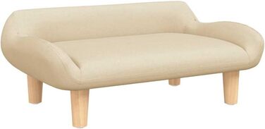 Ляжка для собак, м'яка, з подушкою, диванчик для маленьких собак та котів, тканина, кремовий колір