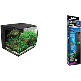 Нано акваріум Fluval Flex 34 л, чорний, з електронагрівачем 50 Вт для прісної води, для акваріумів до 60 л