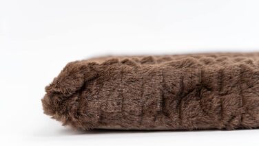 TrendPet VitaBed Style - Ортопедичне ліжко для собак, штучна шкіра зовні, м'яке всередині (80x70 см, Коричневе)