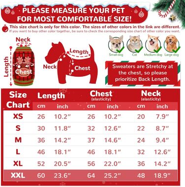 Теплий різдвяний пуловер для собак з отвором, червоний в клітинку, з оленем, одяг для собак, котів, цуценят, теплий осінньо-зимовий пуловер (XXL, пуловер з оленем)
