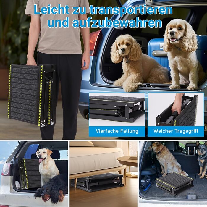 Рампа для собак FASRIOU 180x50 см, розкладна, для великих собак до 70 кг, з антиковзким покриттям, для авто, SUV, вантажівки