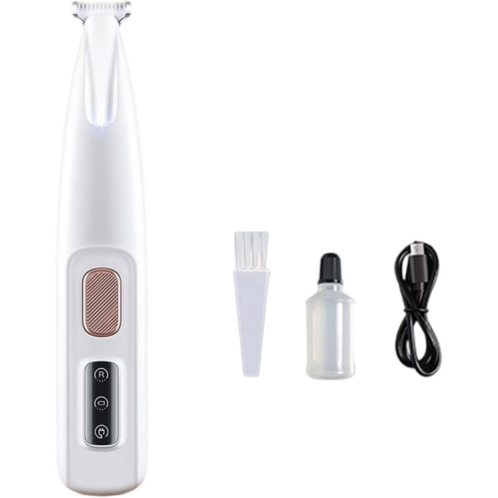 Бездротовий триммер для собак та котів з тихим мотором та ергономічною ручкою для безпечного догляду за лапами. Триммер для котів (P)