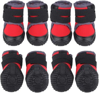 Взуття для собак: захист лап, водонепроникні антиковзні чоботи, спортивне взуття для середніх та великих собак, червоні