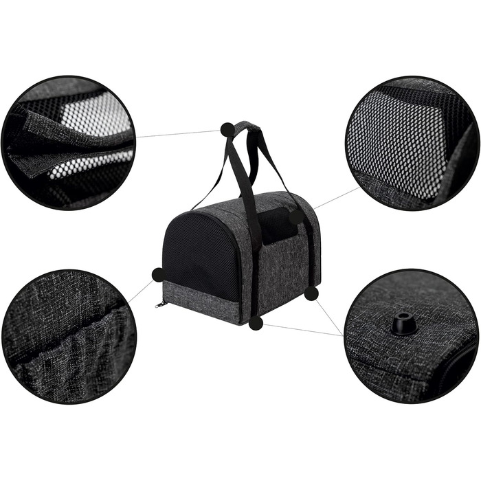 Транспортна сумка для собак і котів, Beige Ökoleinen, 31x49x31 см