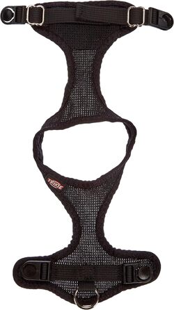 Шлея для собак TRIXIE Comfort Soft XXS–XS, чорна, м'яка, регульована, для бігу, обхват грудей 25–35 см