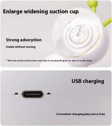 Іграшка для котів Quixion Wuselwurm: інтерактивний черв'ячок з присоскою, для дому