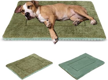 Килимок для собак, миючий, м'який, теплий, для маленьких, середніх та великих собак XZ016 (Зелений, L 90 x B 70 x H 4 см)