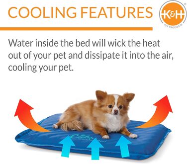 Охолоджувальний лежак для собак K&H Coolin' Comfort Bed, водяний матрац