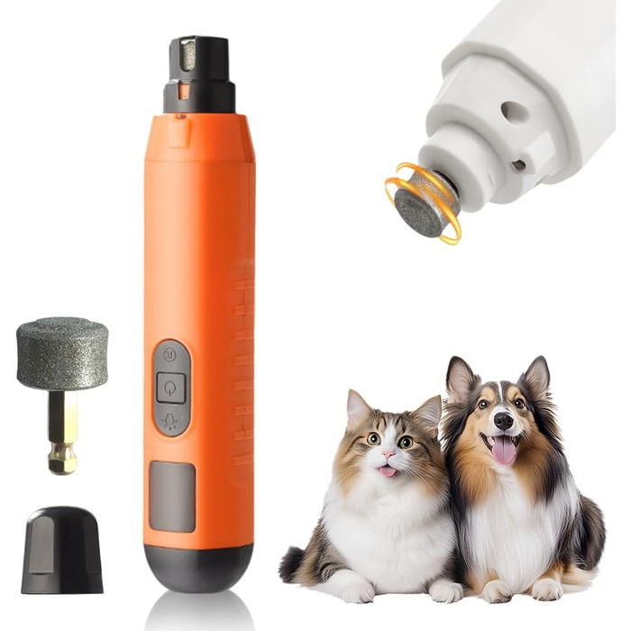 Електричний шліфувальник для собак Profi Krallenschleifer: тиха шліфувальна машинка з LED, 5 режимів, для професійного та домашнього догляду за нігтями