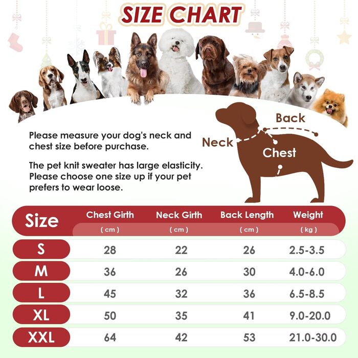 Пуловер для собак SlowTon на Різдво з оленем - теплий зимовий костюм для маленьких та середніх собак, червоно-білий (M)