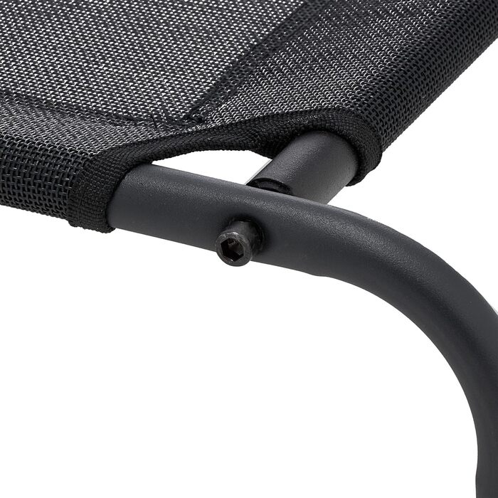 Лежанка для собак Relaxdays Outdoor, піднята лежанка до 35 кг, розмір 19x111x65 см, для саду, кемпінгу та відпочинку на природі, чорна