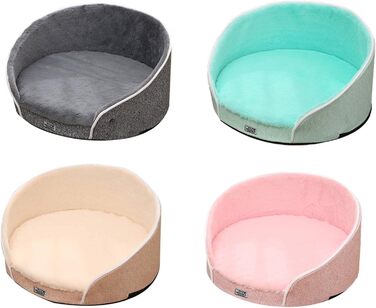 Ортопедичний лежак для котів та собак з memory foam та знімним чохлом (M, абрикосовий)