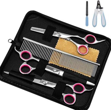 Набір для грумінгу собак та котів: професійні ножиці, тример, щітка, інструменти для стрижки