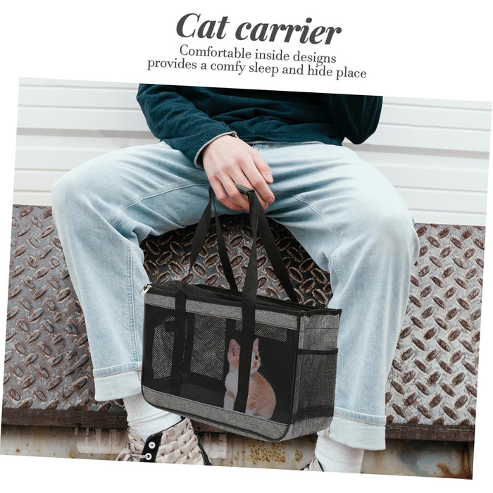 Транспортна сумка для тварин Cosmevivi: переноска для котів та собак, дихаюча, з оксфордської тканини