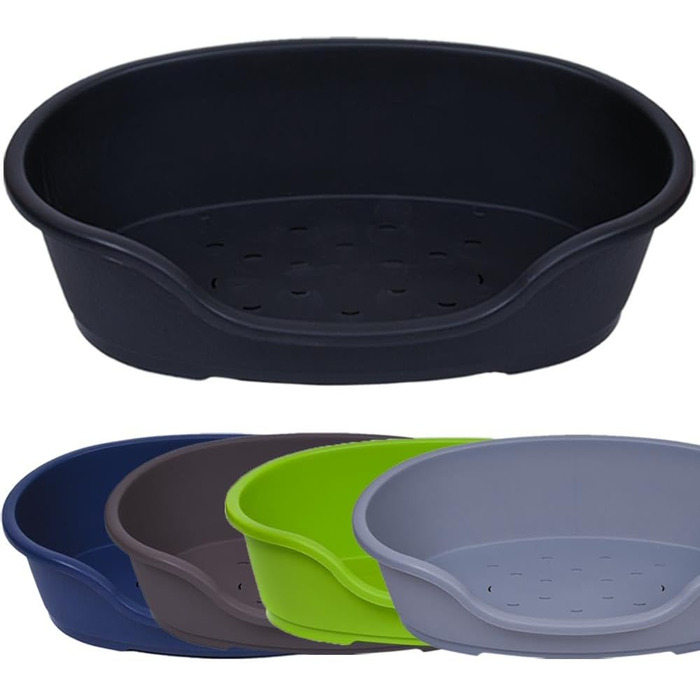 Корзина для собак Adena, пластикова, 92 см, антрацит (92 x 61 x 26 см)