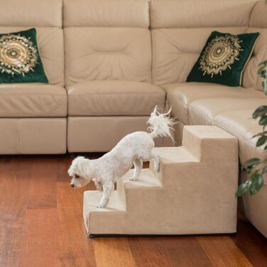 Сходинки для тварин Huastiertreppe: допомога у підйомі для собак та котів, 4 сходинки, 40x60x40 см, Бежевий Savoy